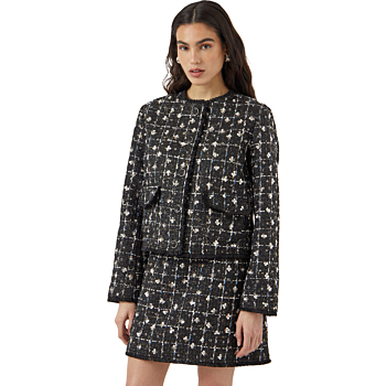 YASVALENDA LS TWEED JACKET - SHOW Black