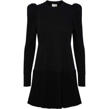 Yaselina ls knit dress black