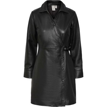 Yaslimo ls real leather dress black