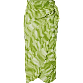 YASLIME HW MIDI WRAP SKIRT S. Parrot Green/Lime