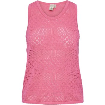YASCOCO SL KNIT TOP S. Sangria Sunset pink
