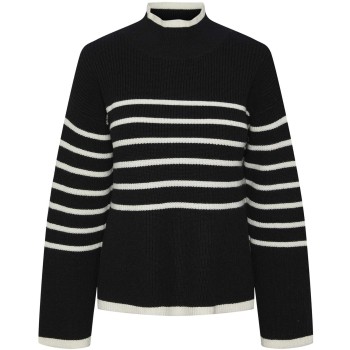 Yasalma ls knit pullover s. noos black/star white