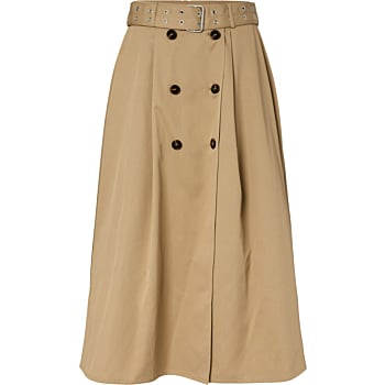 YASTIMALA HW LONG TRENCH SKIRT Incense