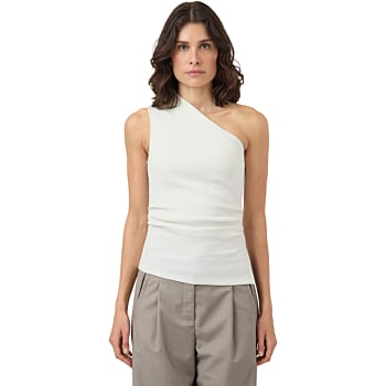 YASVENICE ONE SHOULDER TOP Star White