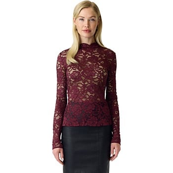 YASLACEY LS LACE TOP S. NOOS Port Royale