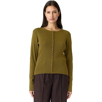 YASSIANA LS KNIT PULLOVER S. Fir Green