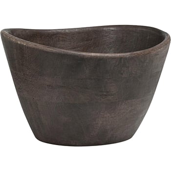 Schaaltje van mangohout DARK BROWN