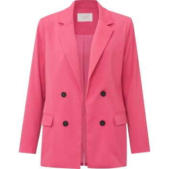 Faux double-breasted blazer party punch pink