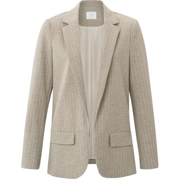 Soft blazer with pinstripe pure cashmere brown