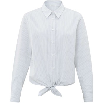 Striped poplin blouse with kno OFF WHITE DESSIN