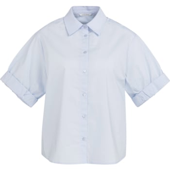 Blouse met omgeslagen mouwen ICE BLUE
