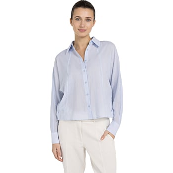 Blouse met schuine naden LIGHT BLUE