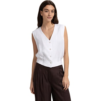 Mouwloze blouse PURE WHITE