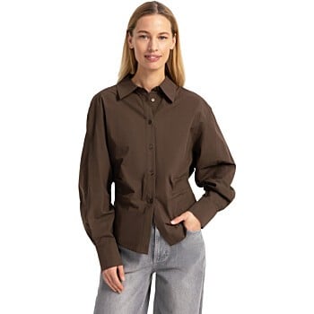 Blouse met tailleaccent SLATE BLACK BROWN