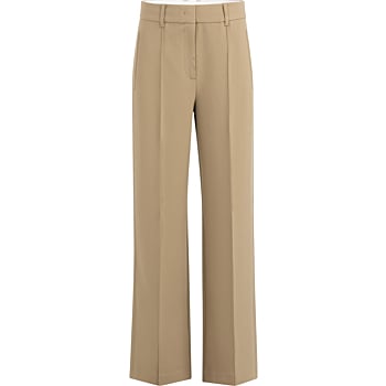 Geweven broek met stiksels KHAKI GREEN