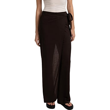Broek met overslagdetail AUBERGINE PURPLE