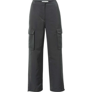 Cargo trousers with wide leg pinstripe grey