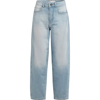 Barrel jeans met wassing MID BLUE DENIM