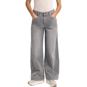 Denim jeans met naaddetails MID GREY DENIM