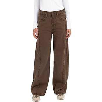 Denim met wijde pijpen - L32 COCOA BROWN