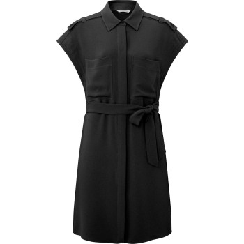 Sleeveless dress with pockets beauty black