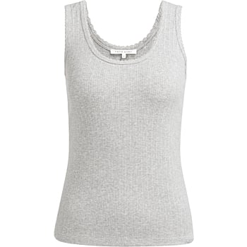 Singlet met sierlijke halsrand MEDIUM GREY MELANGE