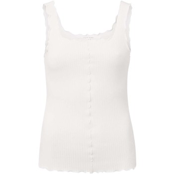 Singlet with frilled seams OFF WHITE