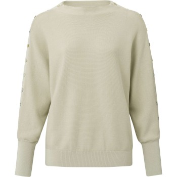 Sweater with button details overcast green beige