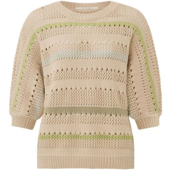 Textured stripe sweater winter pear green de