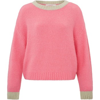 Sweater in duo color morning glory pink