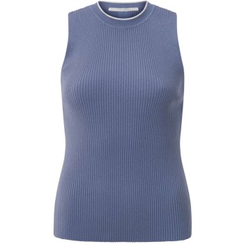Rib knitted tank top INFINITY BLUE