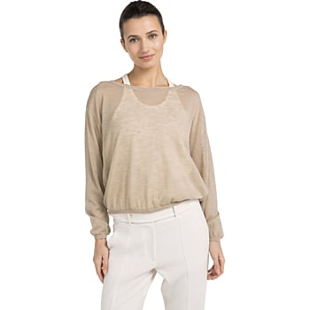 Twinset trui met singlet CROCKERY BROWN