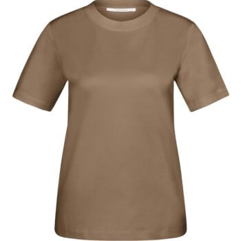 T-shirt met ronde hals TEAK BROWN