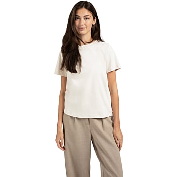 T-shirt met stikdetails CHALK WHITE