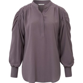Top with gathered details moonscape purple