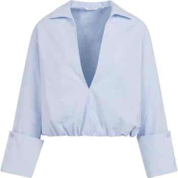 Blouse met ballonzoom ICE BLUE