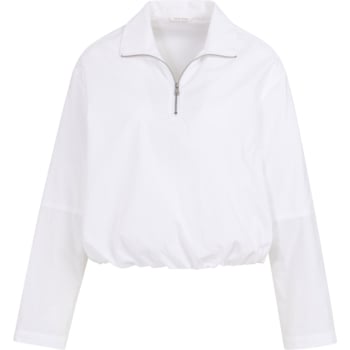 Ballon blouse met rits PURE WHITE