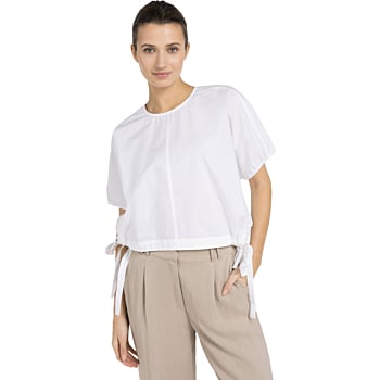 Boxy top met pofmouwen PURE WHITE
