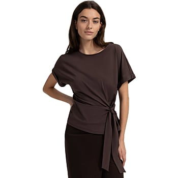 Top met knoopdetail AUBERGINE PURPLE