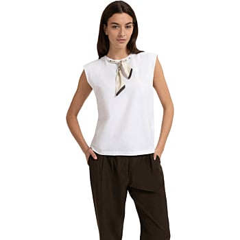 Top met sjaaldetail SLATE BLACK BROWN DE