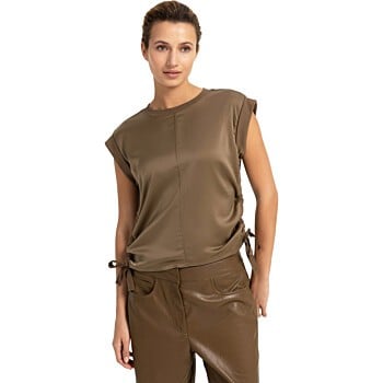 Top met koorddetails TEAK BROWN