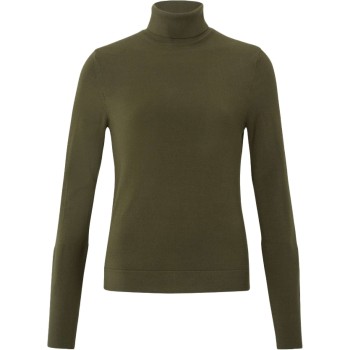 Sweater with turtleneck dark army green