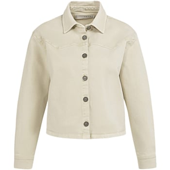 Denim jasje met naden SANDSTONE BEIGE