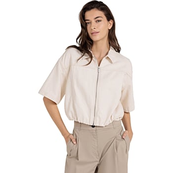 Jack met denim uitstraling CLOUD CREME WHITE