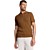 Pullover Short Sleeve Polo Button S Camel