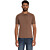 Pullover Short Sleeve Polo Zip Mela Light Brown