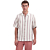 Shirt Short Sleeve Fancy Striped Coral