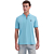 Polo Short Sleeve Zip Garment Dyed Seablue