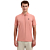 Polo Short Sleeve Zip Garment Dyed Coral
