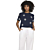 ONLMARISSE S/S EMB TOP BOX JRS Navy Blazer/Flower